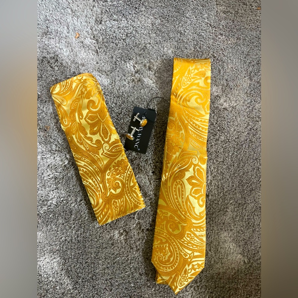 Gold Barry Wang Necktie